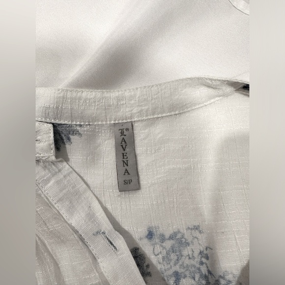 LAVENA Floral Button-down Blouse/Cover-up - Picture 3 of 3